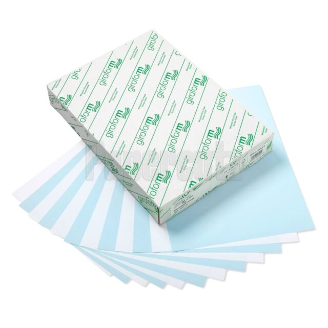 A4 Invoice Paper Carbonless NCR 2 Part Sets White | Blue 250 Sets