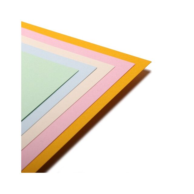 12x12 180GSM Coloured Card Assorted Pastel Colours  30 Sheets