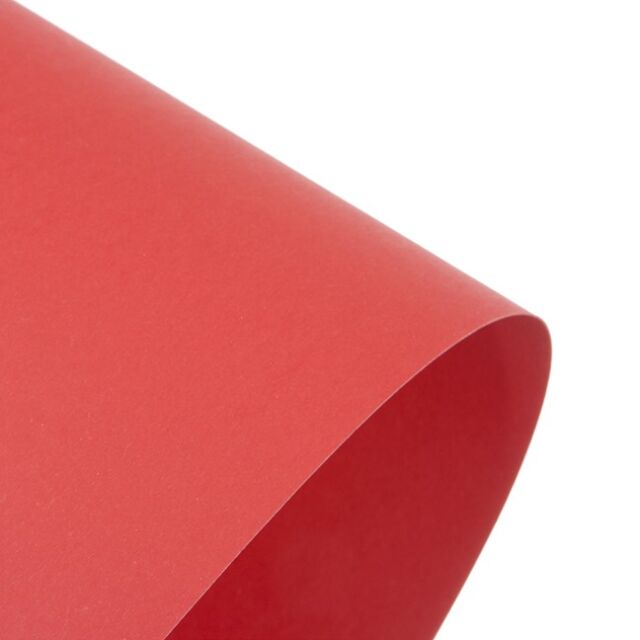 12x12 Bright Red Coloured 120GSM Paper - Recycled 12 Sheets