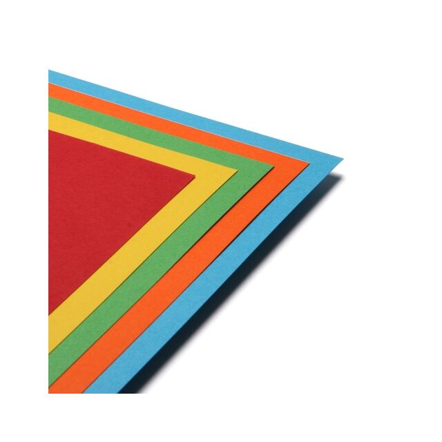 12x12 220GSM Coloured Card Assorted Bright Colours  30 Sheets