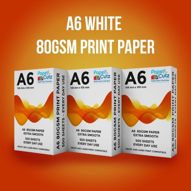 A6 80GSM White Paper Copier, Print, Leaflets etc 500 Sheets