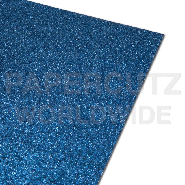 A3 Blue Glitter Card 250GSM None Shed : Pack Size 4 Sheets