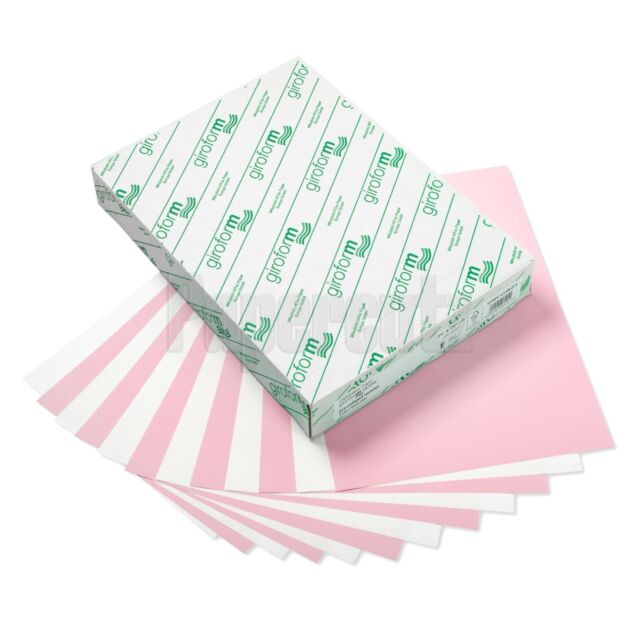 A5 2 Part NCR Paper White | Pink Giroform 50 Sets 100 Sheets