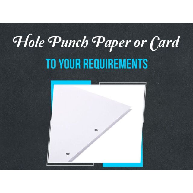 Card or Paper Pre Hole Punch - To your Requirements