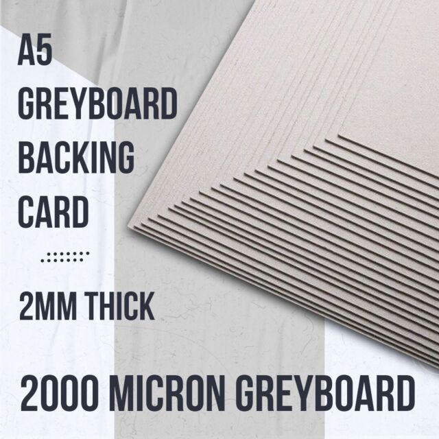 A5 Greyboard Thick Backing Card 1200GSM 2mm 50 Sheets