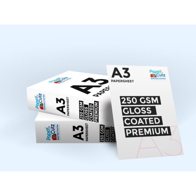 A3 White Silk Card 250GSM Two Side Coated  50 Sheets