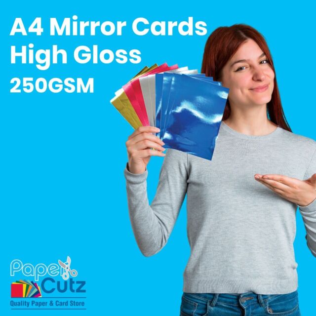 A3 Red Mirror Card Reflective Shine 250GSM  10 Sheets