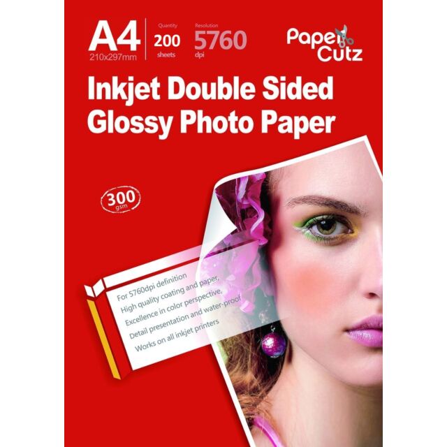 A4 Photo Paper Inkjet Glossy 300GSM Double Side - 200 Sheet Deal