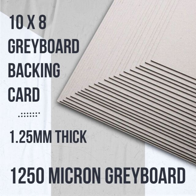 10 x 8 Greyboard Backing Card 1250 Micron Pack Size : 100 Sheets