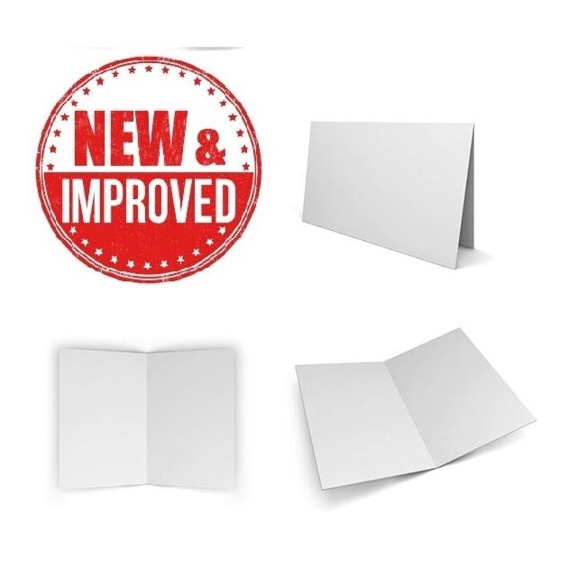 A5 to A6 Blank Cards White | 240GSM Pack Size : 50 Card Blanks