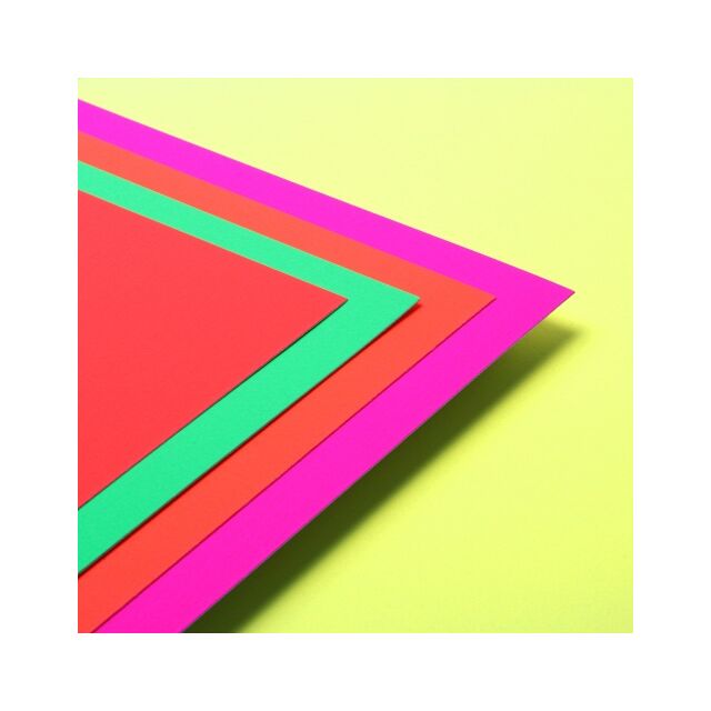 A2 Fluorescent Card Assorted Colours Neon - 250GSM 10 Sheets