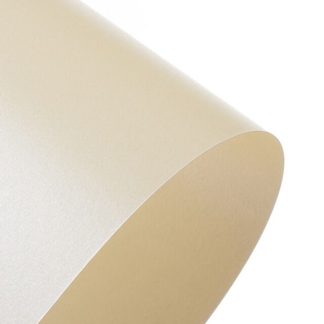 A3 Golden Ivory Pearlescent Paper Double Side  8 Sheets