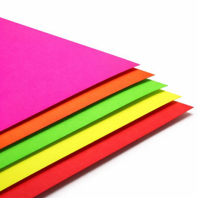 A3 Paper Assorted Neon Fluorescent 100GSM 25 Sheets