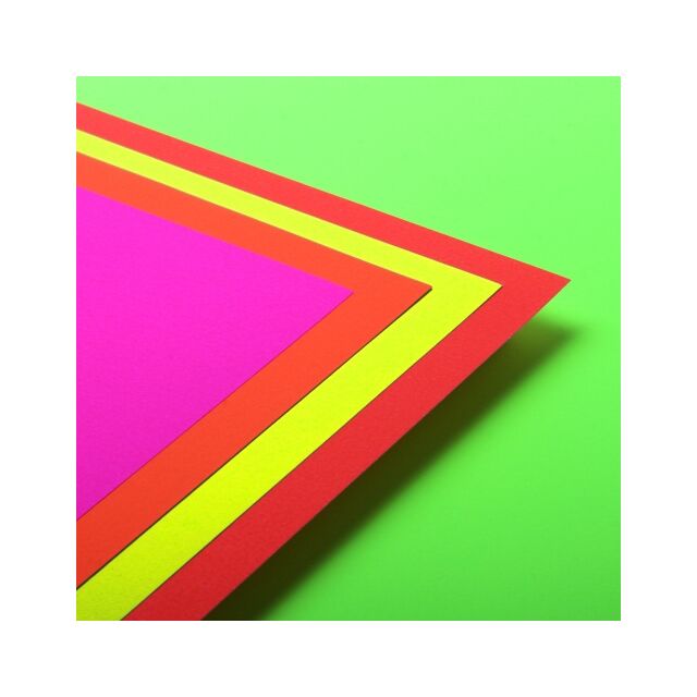 A4 Card Fluorescent Neon Assorted Colours 175gsm 10 Sheets
