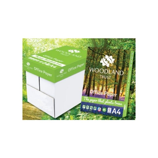 A4 White Office Printer Paper 80GSM Woodland Trust  500 Sheets