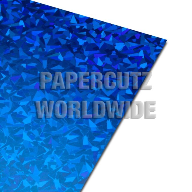 A4 Holographic Card - Blue Shards Pattern 250GSM 10 Sheets