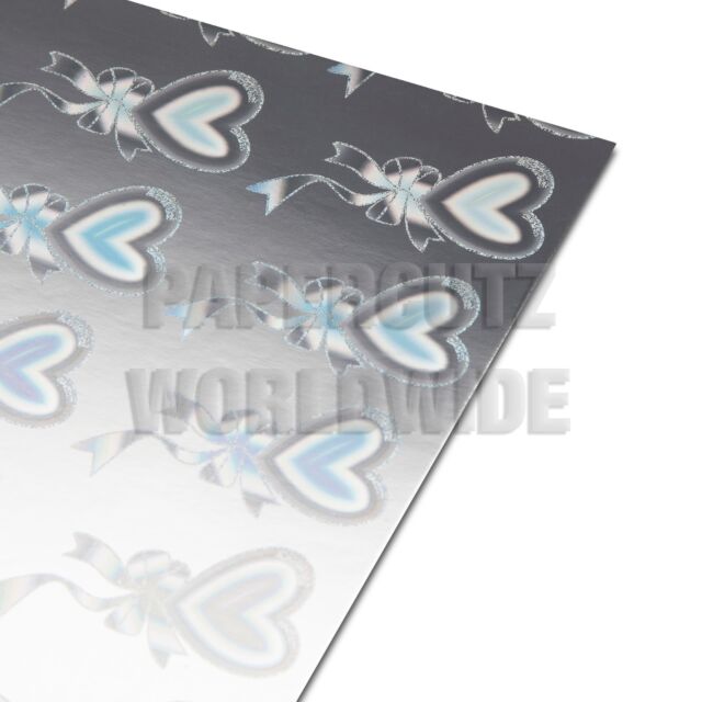 A4 Holographic Card - Bows Pattern 250GSM 10 Sheets