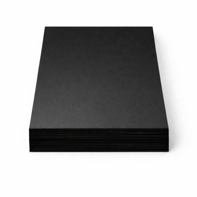 A6 Black Card — 450gsm Smooth Matt (Crafting, Cutting & Foiling) 25 Sheets
