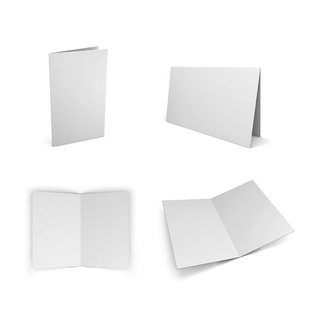 A4 White Pre Scored Card 270GSM Folds to A5 - Recycled Card Pack Size : 1 Card Blanks