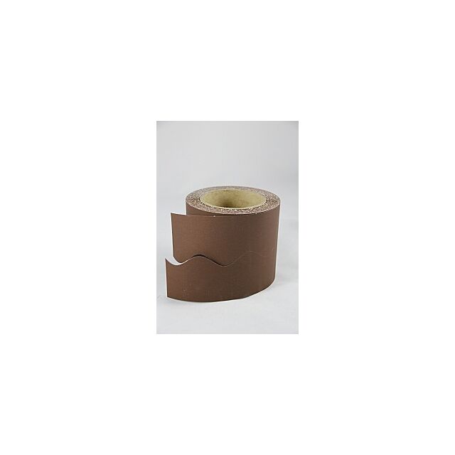 Paper Border Roll Chocolate Brown Scalloped Edge 1 Roll