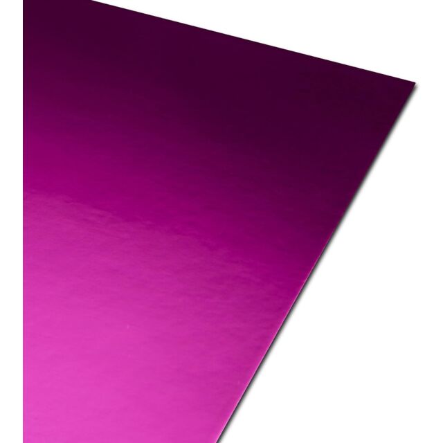 A2 Mirror Card Fuchsia Pink Reflective 250GSM 1 Sheets
