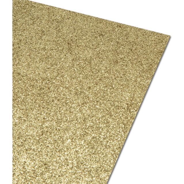 A3 Gold Glitter Card 250GSM None Shed : Pack Size 4 Sheets