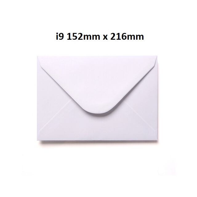 White i9 Envelopes Card Making Invitation 152mm x 216mm Pack Size : 25 Envelopes