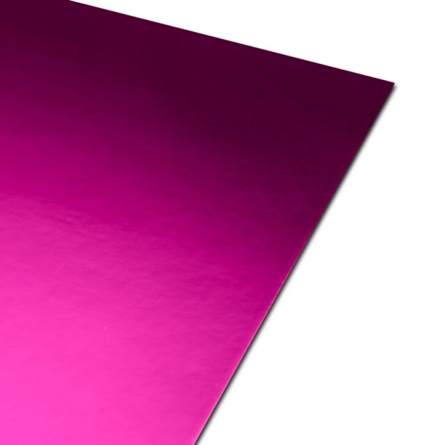 A4 Mirror Card Fuchsia Pink Reflective 250GSM 10 Sheets