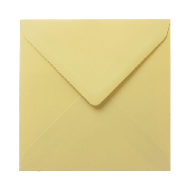 Lemon Yellow Square Invitation 155mm Envelopes 120GSM  50 Envelopes