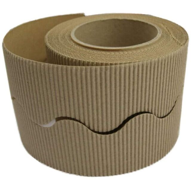 Mocha Brown Cardboard Border Roll Scalloped Corrugated  x1