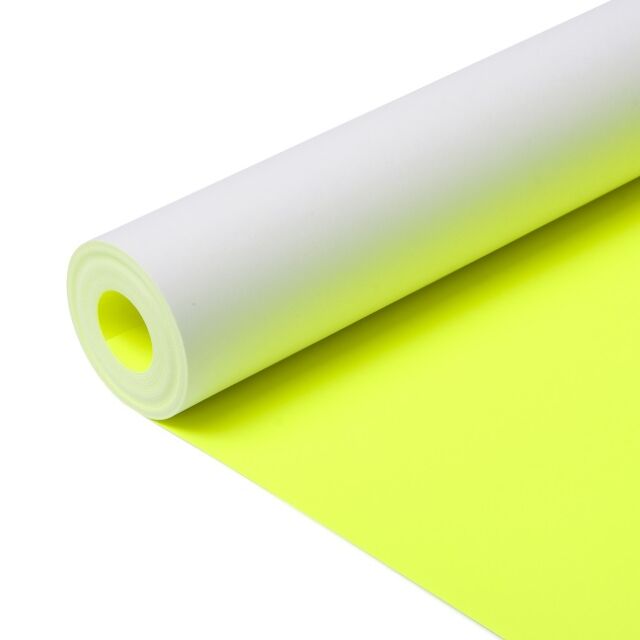 Neon Paper Roll Yellow Fluorescent 10 Metre Length 1 Roll