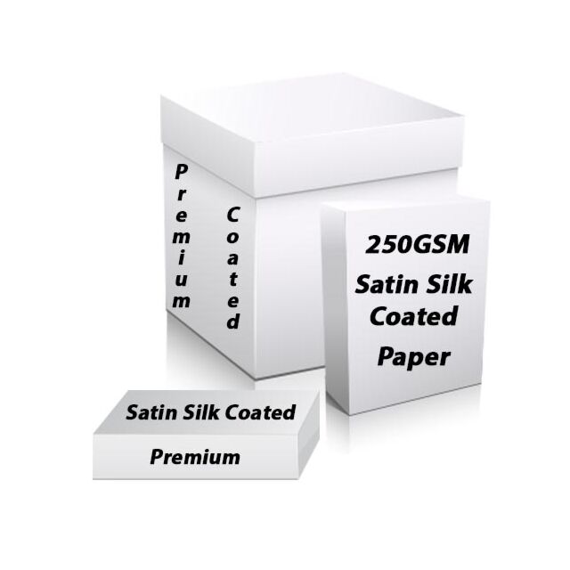 A4 Satin Silk Printer Card White 250GSM Two Side Coated  50 Sheets