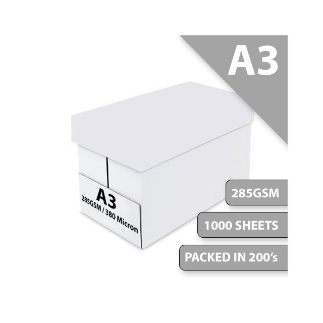 A3 White Card 285GSM Box 1000 Sheets