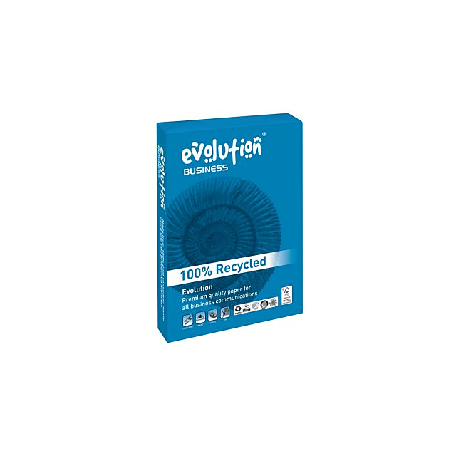 Recycled White Office Printer Paper A3 100GSM - Evolution Business Pack Size : 50 Sheets