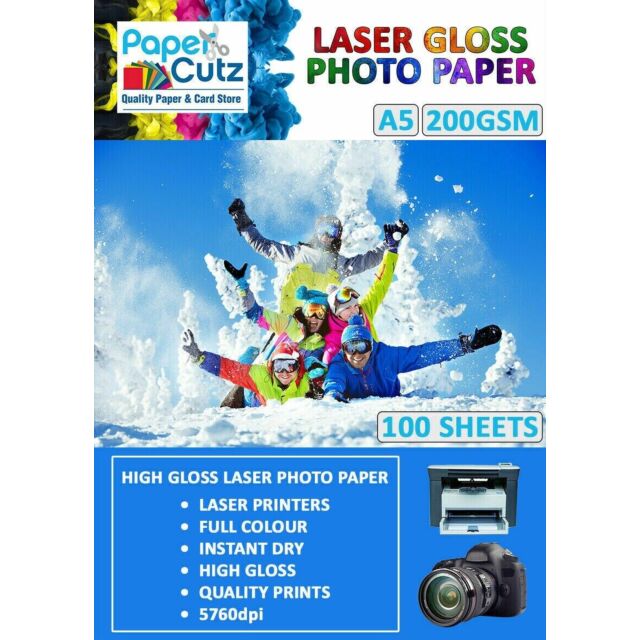 A5 Photo Paper Laser Gloss 200GSM Double Side - 100 Sheets