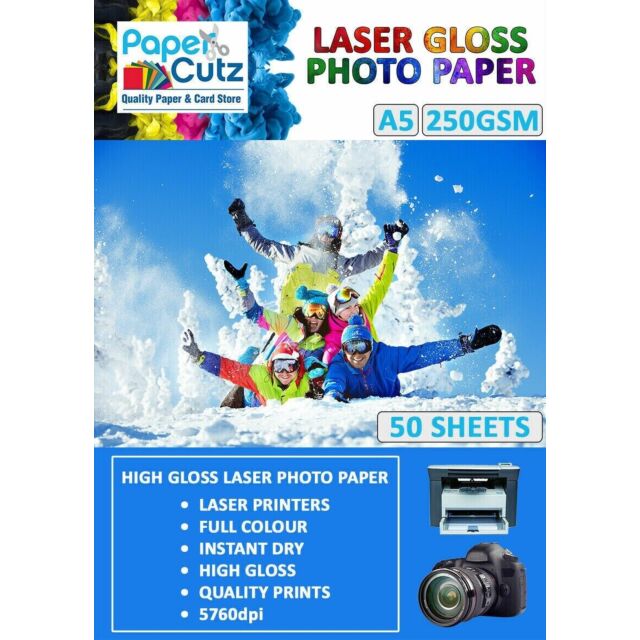 A5 Photo Paper Laser Gloss 250GSM Double Side - 50 Sheets