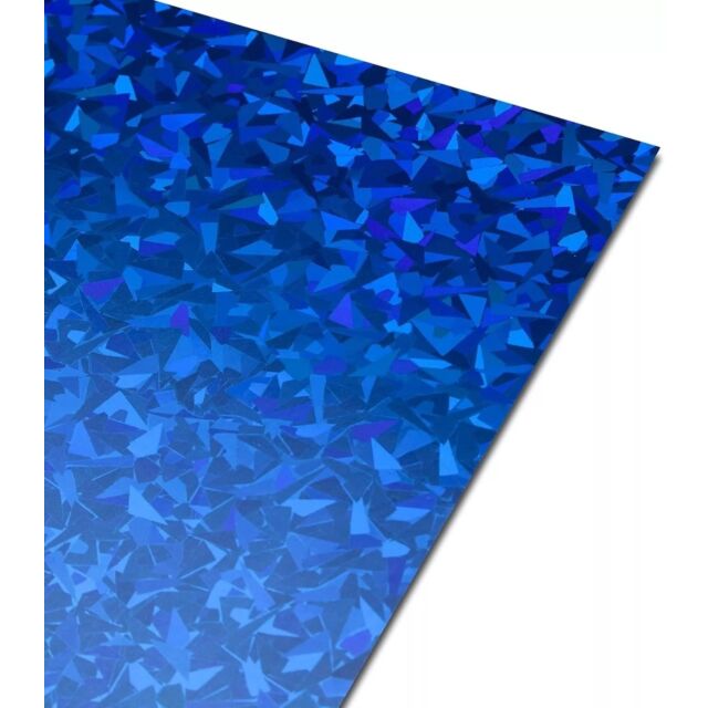 A4 HOLOGRAPHIC CARD BLUE SHARDS DESIGN 250GSM - 2000 SHEETS OFFER 10p PER SHEET