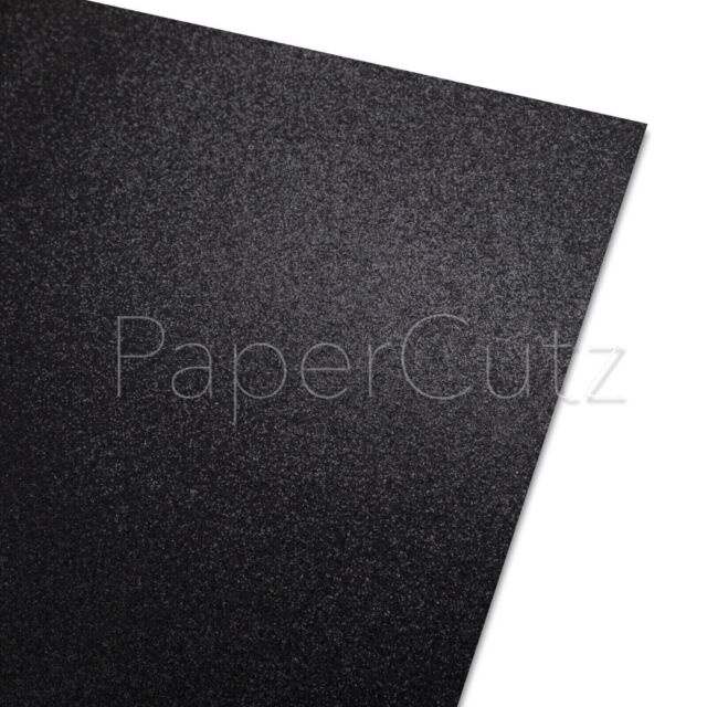 A4 Black Glitter Card 250GSM None Shed : Pack Size 5 Sheets