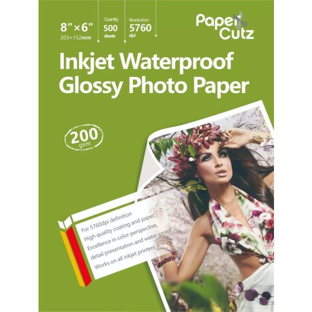 8 x 6 Gloss 200GSM High Quality Premium Coated Inkjet Photo Paper - 500 Sheets