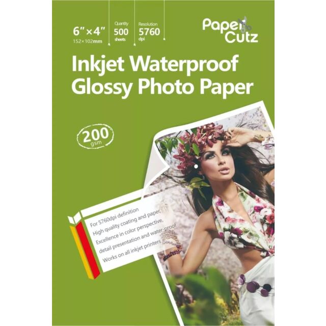 6 x 4 Gloss 200GSM High Quality Premium Coated Inkjet Photo Paper - 500 Sheets