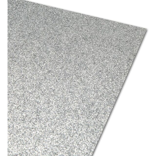 A2 Silver Glitter Card 250GSM None Shed - 1 Sheet