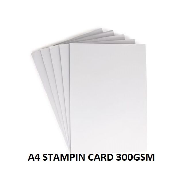 A4 WHITE STAMPING CARD 300GSM - 60 Sheets