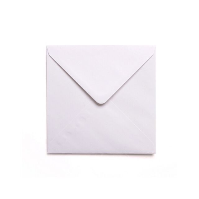 White 130mm Square Envelopes Card Making 25 Envelopes