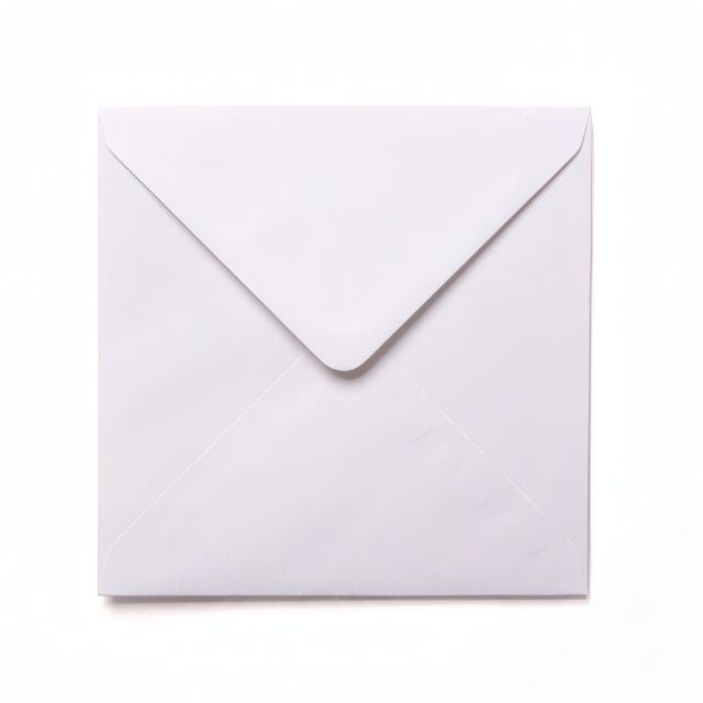White 155mm Square Envelopes for Card Making and Invitations x 50