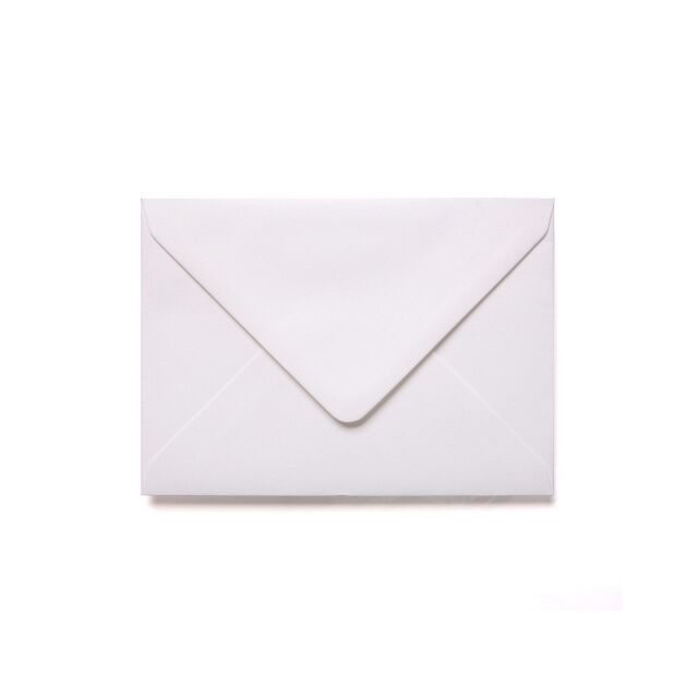 White Laid Texture 133mm x 184mm  Envelopes Diamond Flap 100GSM 50 Envelopes