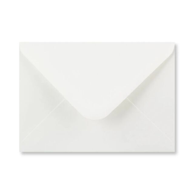 White Laid Texture 133mm x 184mm  Envelopes Diamond Flap 100GSM 50 Envelopes