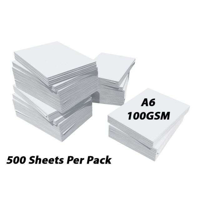 A6 WHITE QUALITY 100gsm SMOOTH COPIER PAPER 500 Sheets