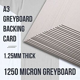 A3 GreyBoard Backing Card 750GSM 1250 Micron 1.25mm 25 Sheets