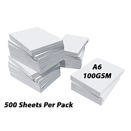 A6 WHITE QUALITY 100gsm SMOOTH COPIER PAPER 500 Sheets