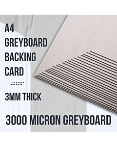 A4 Greyboard Backing Card — 3mm Thick Heavy Sheets (10 Pack)